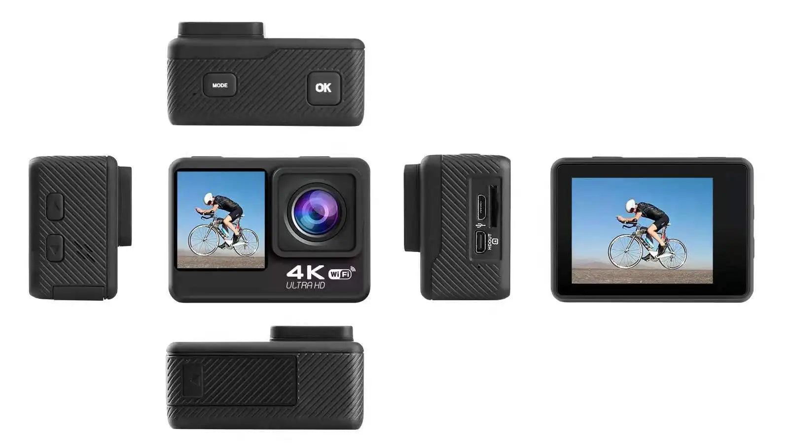 Smart Dual Screen Action Camera with Remote