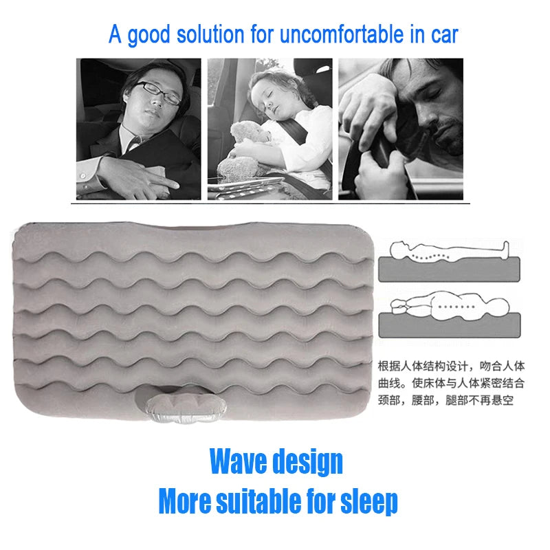 Car Air Inflatable Travel Mattress Bed Universal for Back Seat Multi functional Sofa Pillow Outdoor Camping Mat Cushion