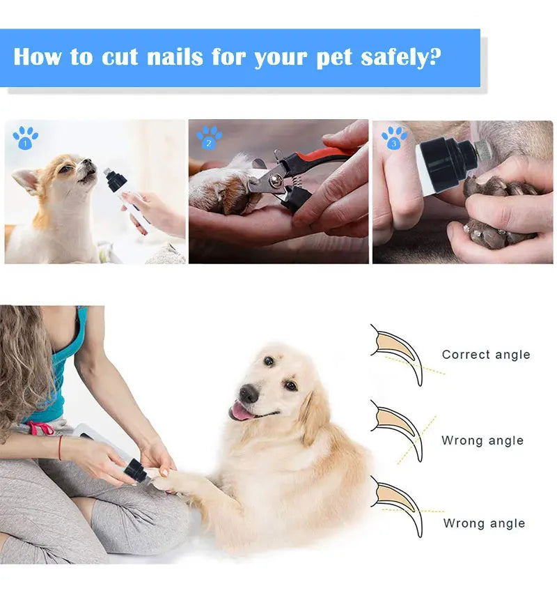 Painless Dogs and Cats Quiet Nail Clippers with USB Charging