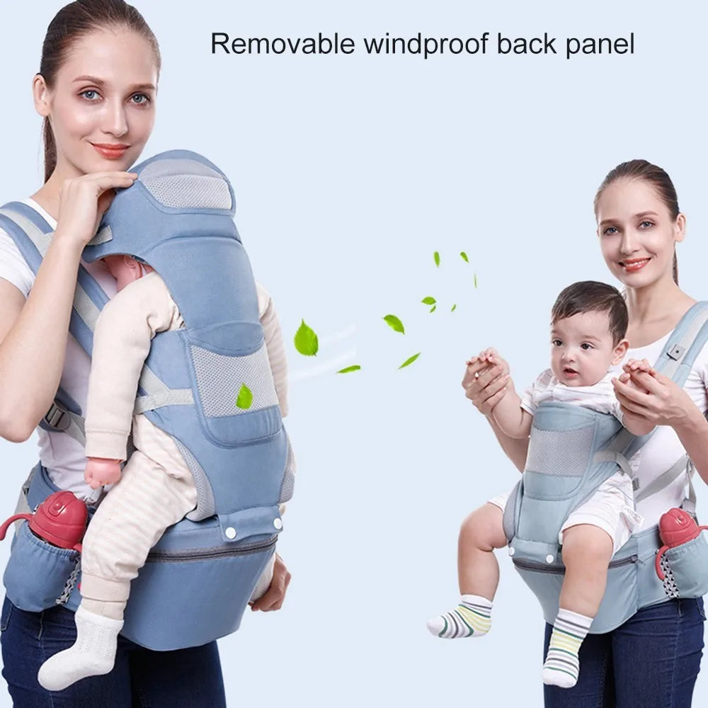 Ergonomic Baby Carrier Backpack – Infant Hipseat & Front Facing Sling