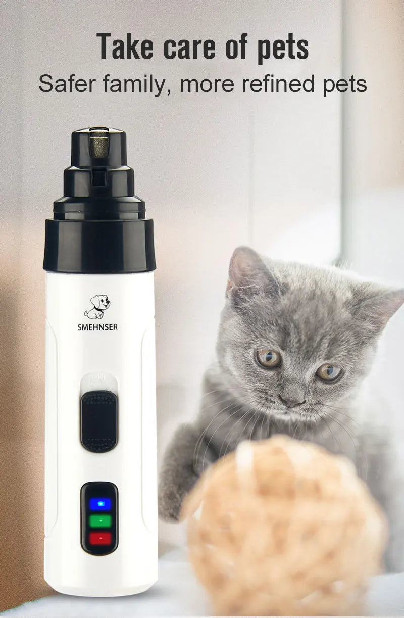 Painless Dogs and Cats Quiet Nail Clippers with USB Charging