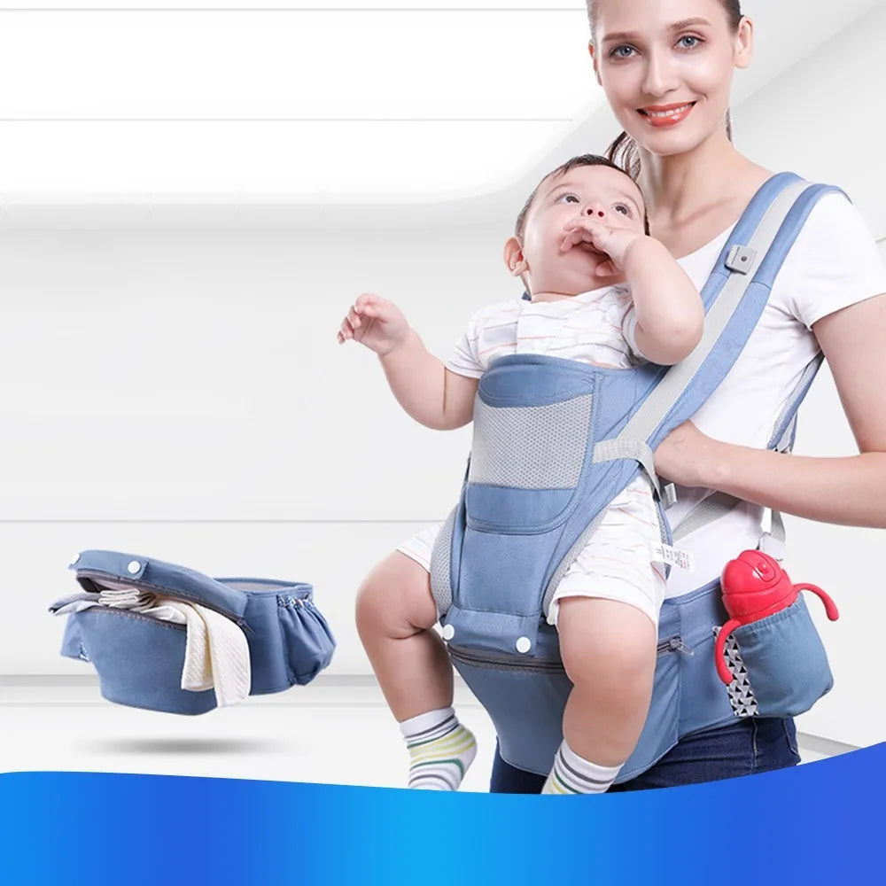 Ergonomic Baby Carrier Backpack – Infant Hipseat & Front Facing Sling