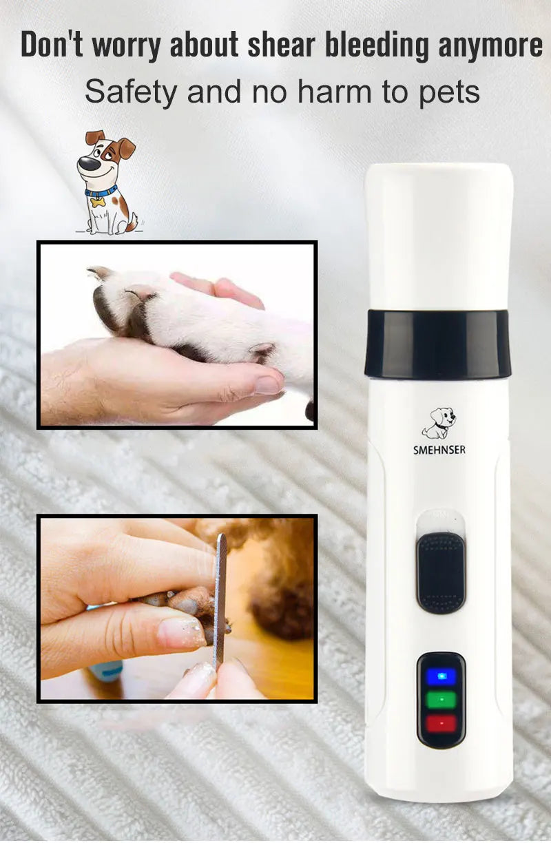 Painless Dogs and Cats Quiet Nail Clippers with USB Charging