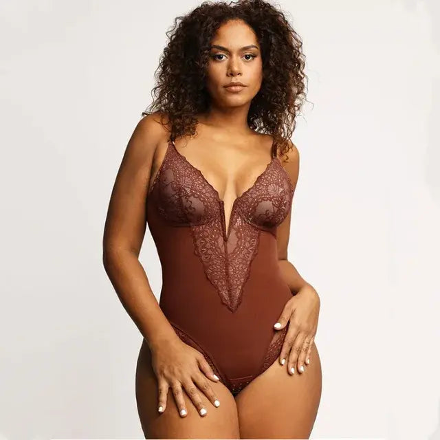 Lace V-Neck Shapewear