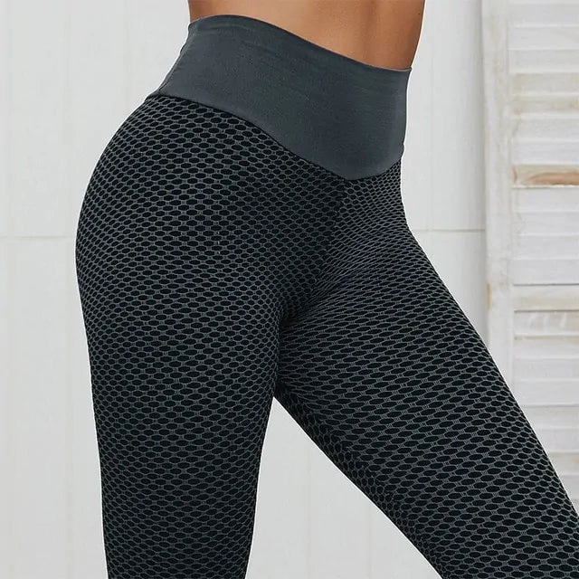 NORMOV Seamless Patchwork Print High Waist Fitness Leggings