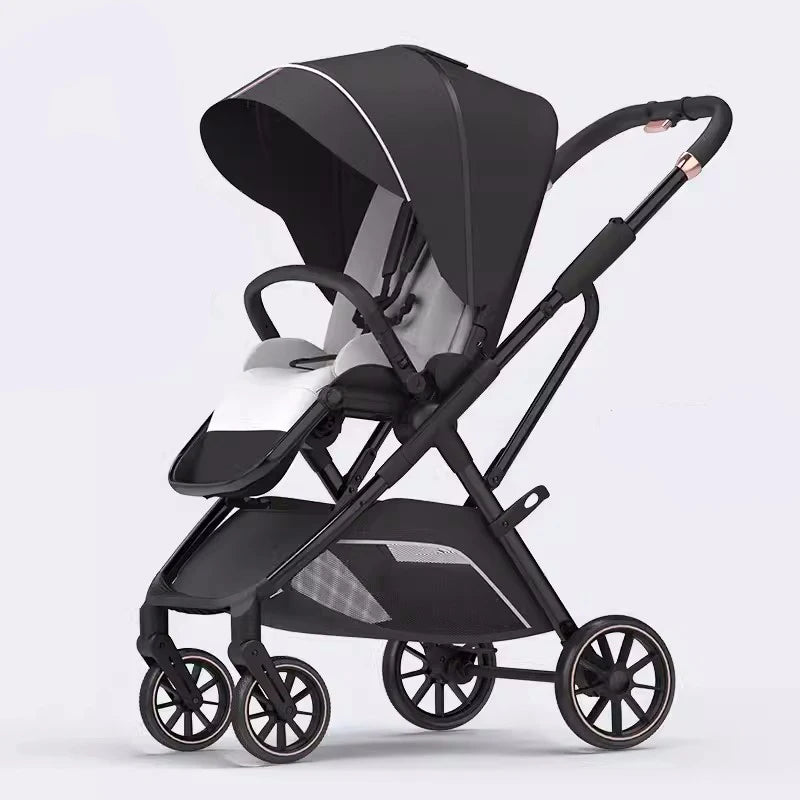 Fashion High View Baby Stroller – Ergonomic Bassinet & Portable Pram