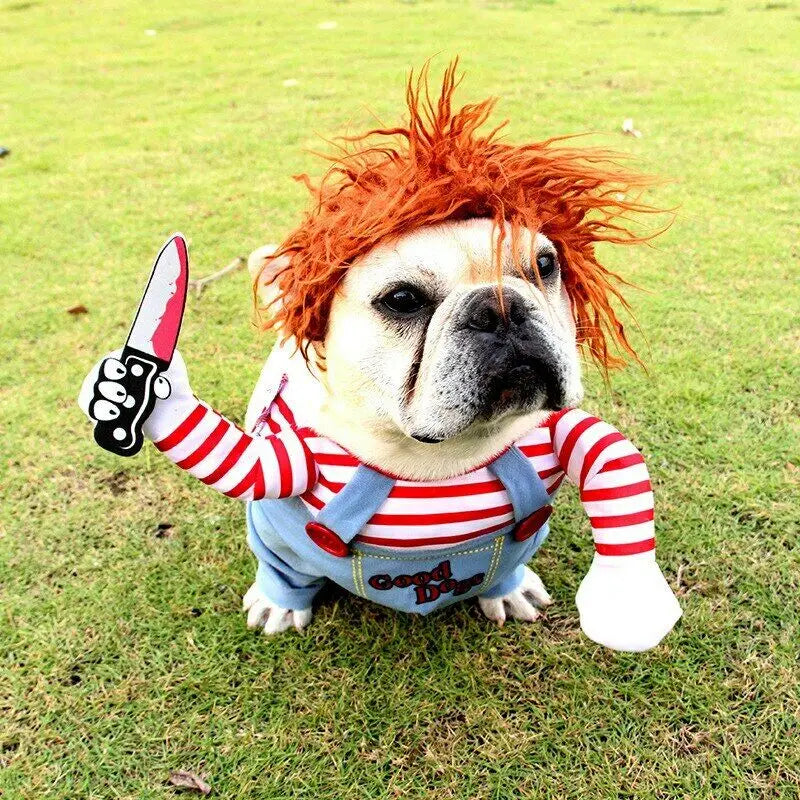 Pet Funny Costume Chucky Deadly Doll