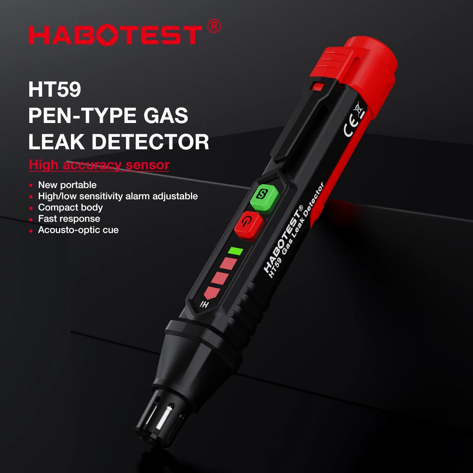 Gas Leak Detector with Sound and Screen Alarm