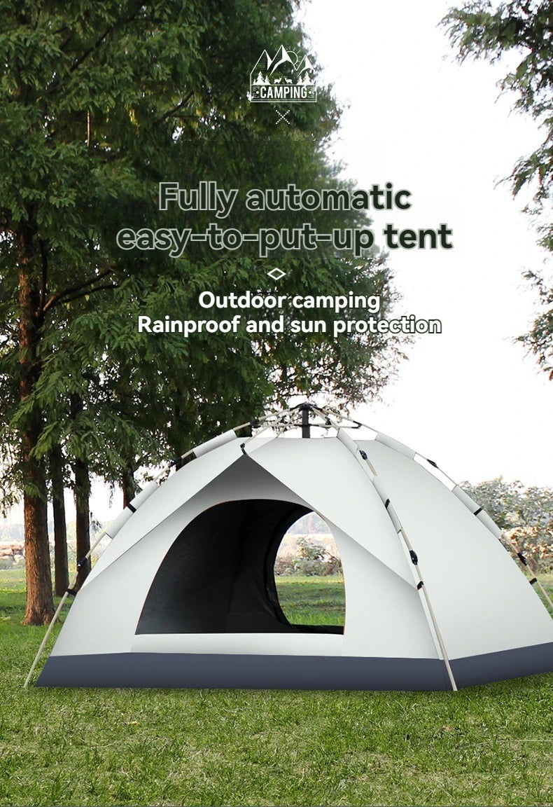 Quick Opening Camping Tent, Dual Doors And Windows For Superior Ventilation, Waterproof Windproof Tent