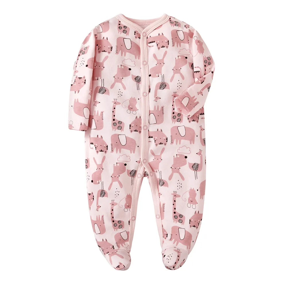 Newborn Footed Pajamas – Cotton Sleepwear for 0-12 Months