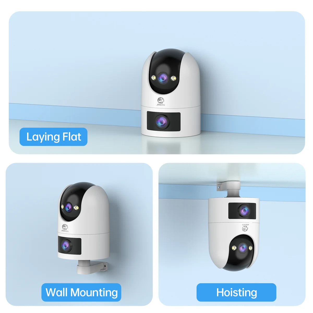 5G Wifi Home Surveillance Camera with Dual Lens and Dual Screen for CCTV Camera Auto Tracking