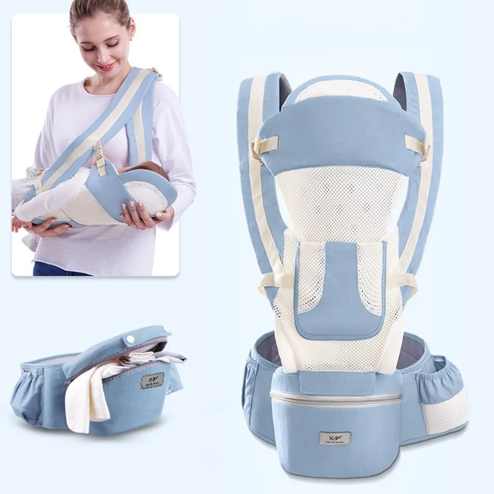 Ergonomic Baby Carrier Backpack – Infant Hipseat & Front Facing Sling