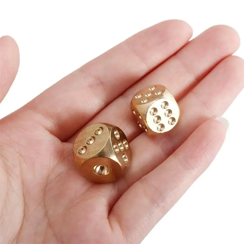 6PCS Metal Game Dice Stress Relief Reduce Anxiety Toys Bar KTV Drinking Party Games For Adults And Family Fun Ideas Gifts