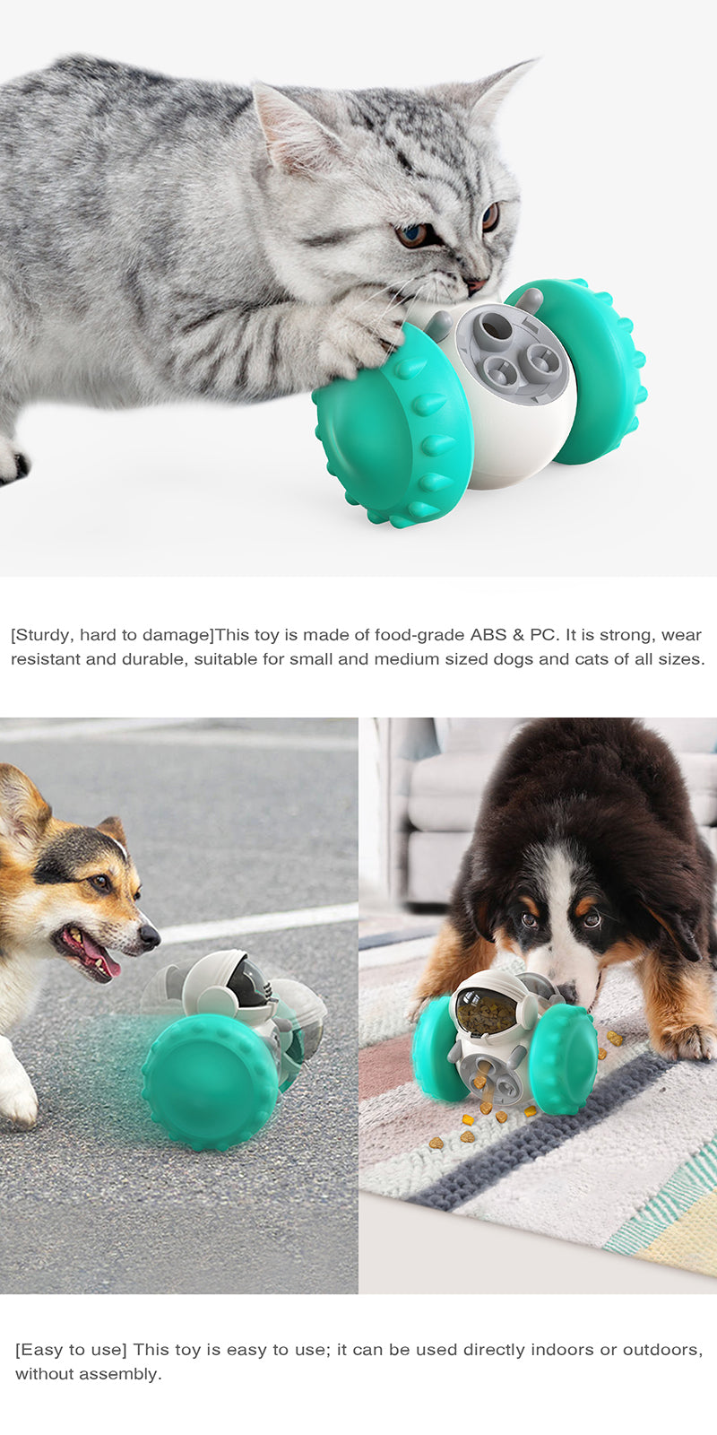 Smart slow feeder to protect the pet from overeating, for fun play, and to improve IQ