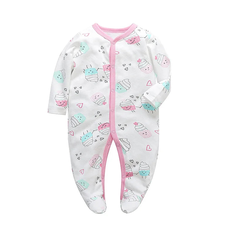 Newborn Footed Pajamas – Cotton Sleepwear for 0-12 Months