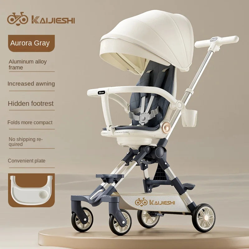 3-in-1 Children's Stroller – Sit, Lie, Sleep Modes, Two-Way Folding