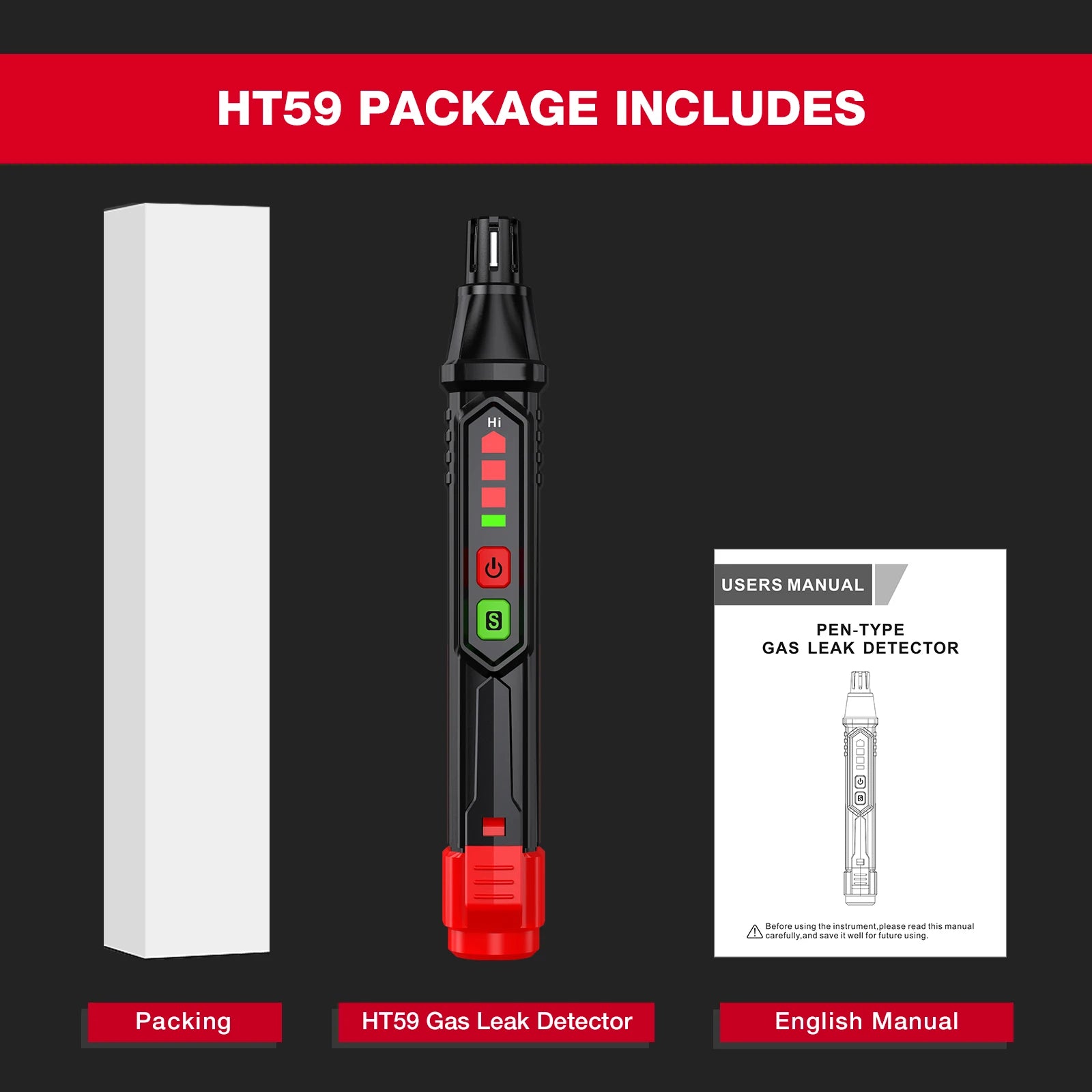 Gas Leak Detector with Sound and Screen Alarm