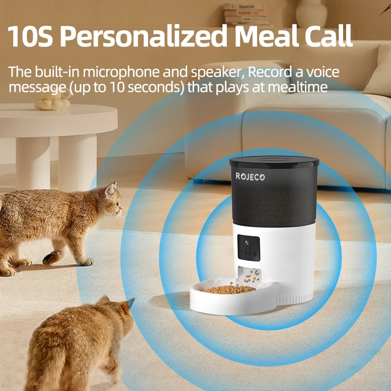 Smartphone Controlled Pet Feeder for Cats and Dogs with Camera