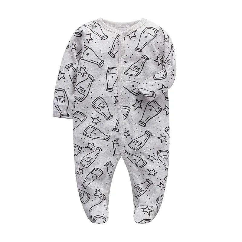 Newborn Footed Pajamas – Cotton Sleepwear for 0-12 Months