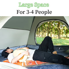 Quick Opening Camping Tent, Dual Doors And Windows For Superior Ventilation, Waterproof Windproof Tent