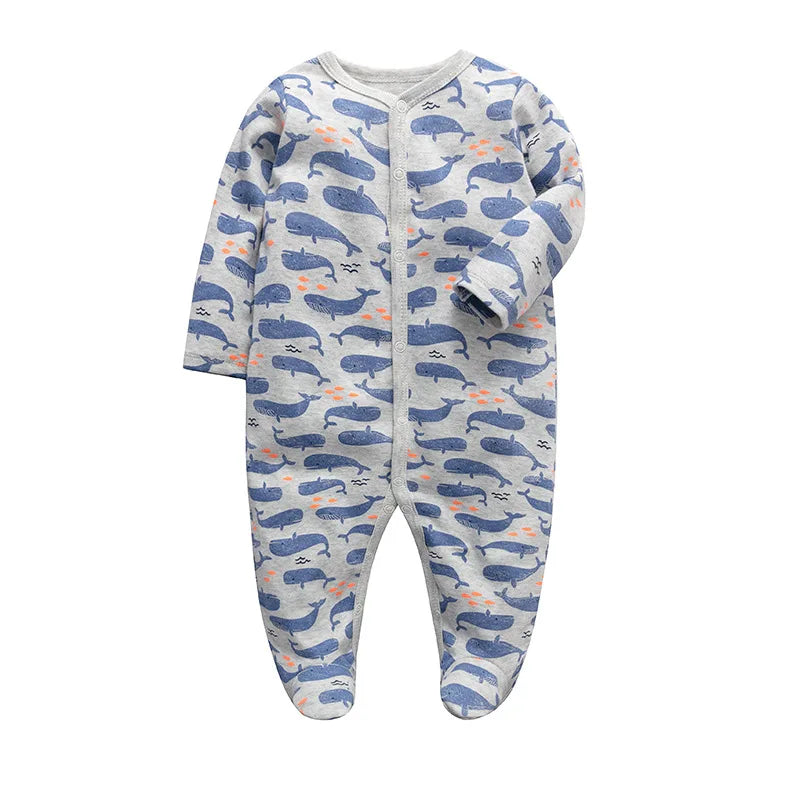 Newborn Footed Pajamas – Cotton Sleepwear for 0-12 Months