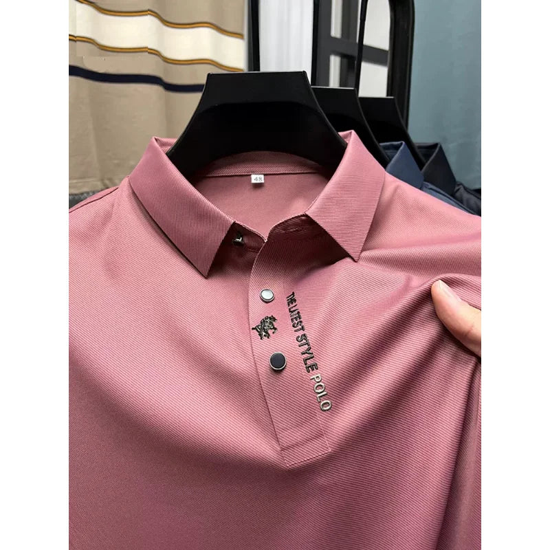 Summer Solid Color Polo Shirt