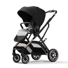 Fashion High View Baby Stroller – Ergonomic Bassinet & Portable Pram