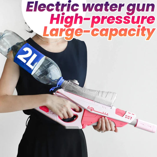 2L Electric Water Gun Large Capacity High-Pressure Automatic Shotting Water Gun Electric Water Blasters Summer Toys for Kids