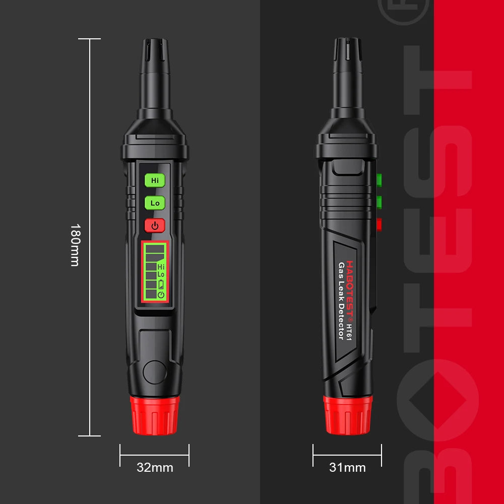 Gas Leak Detector with Sound and Screen Alarm