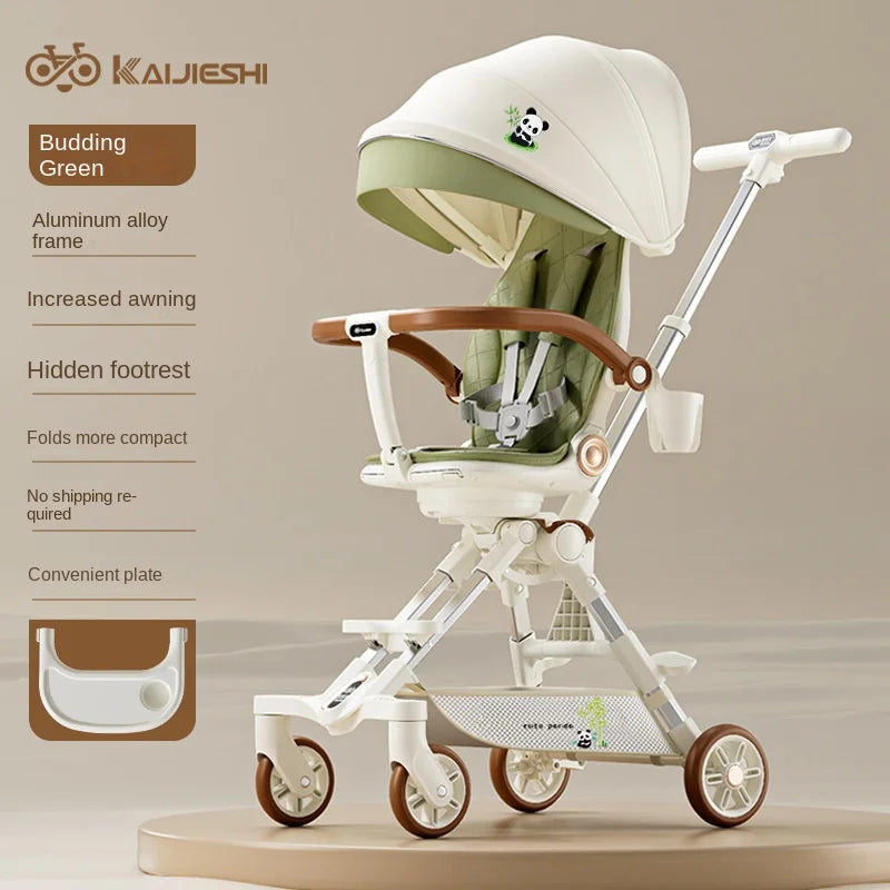 3-in-1 Children's Stroller – Sit, Lie, Sleep Modes, Two-Way Folding