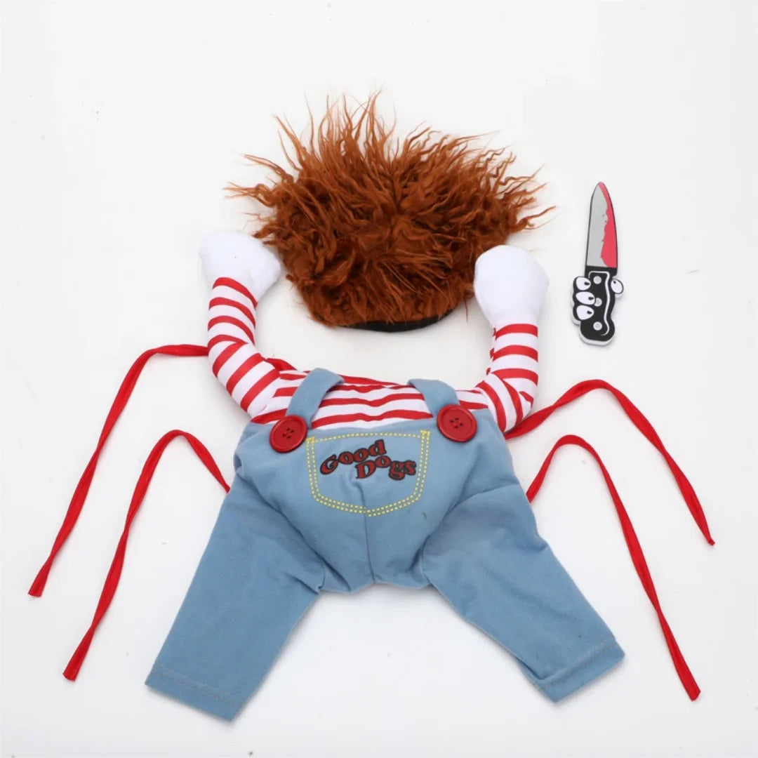 Pet Funny Costume Chucky Deadly Doll