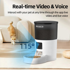 Smartphone Controlled Pet Feeder for Cats and Dogs with Camera