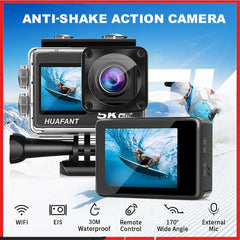 Smart Dual Screen Action Camera with Remote