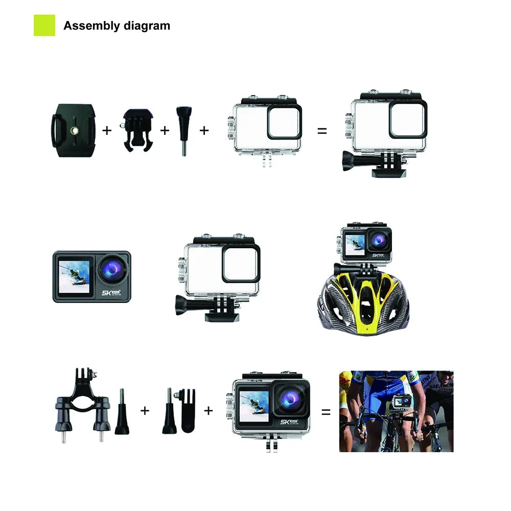 Smart Dual Screen Action Camera with Remote