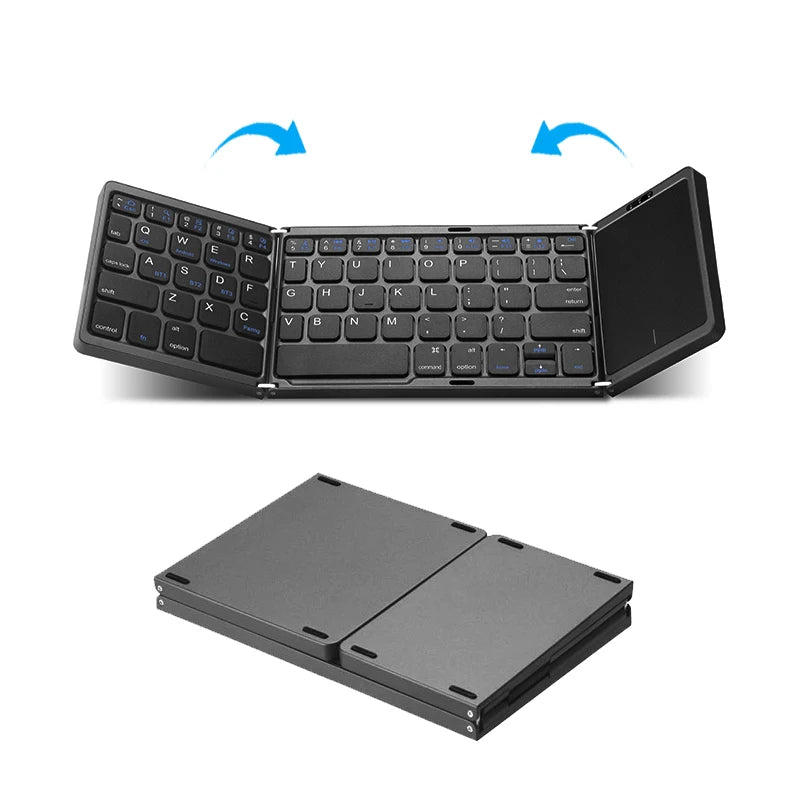 Mini Folding Wireless Bluetooth Keyboard with Touchpad