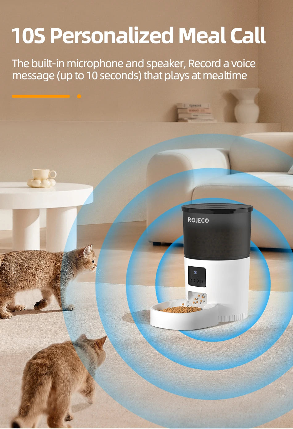 Smartphone Controlled Pet Feeder for Cats and Dogs with Camera