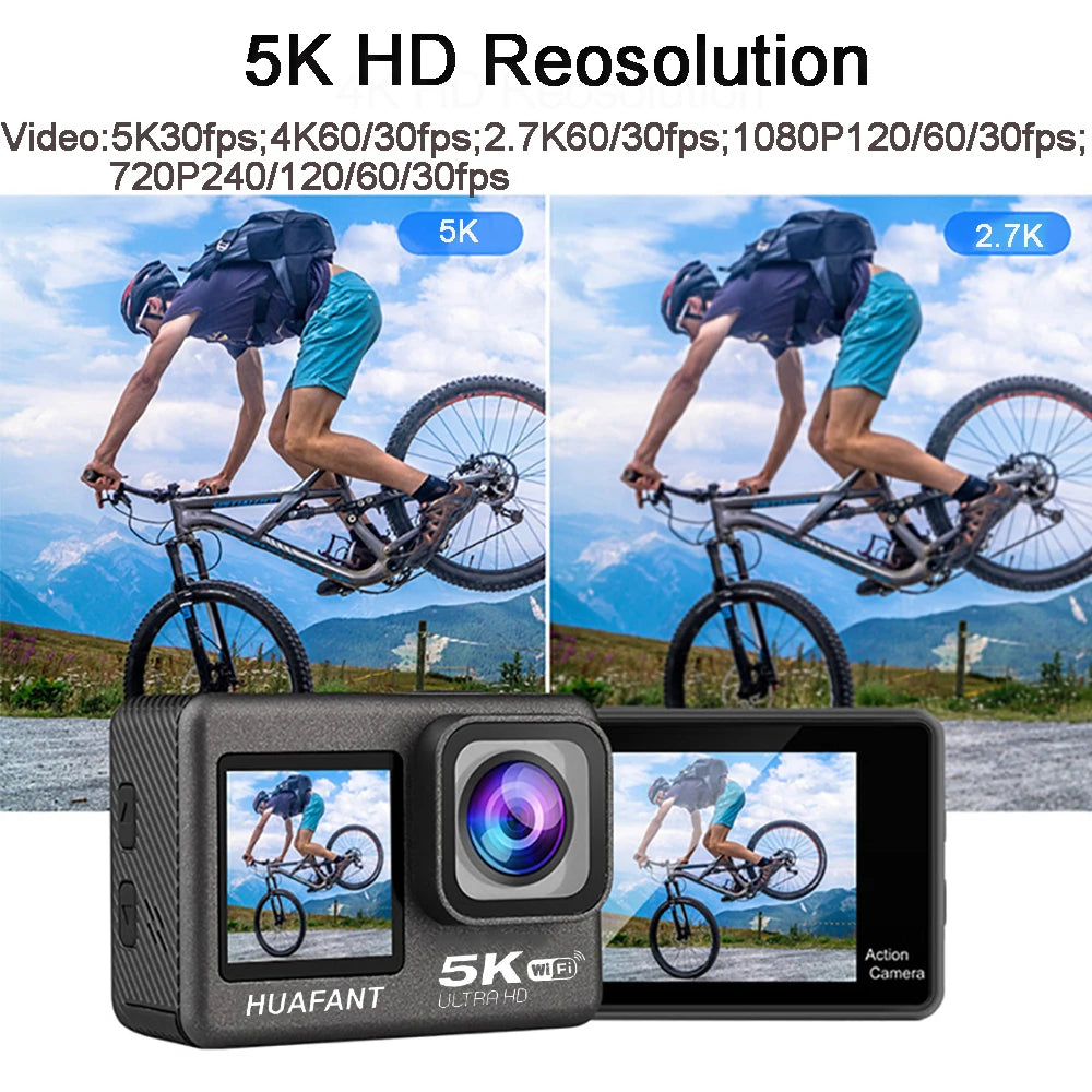 Smart Dual Screen Action Camera with Remote