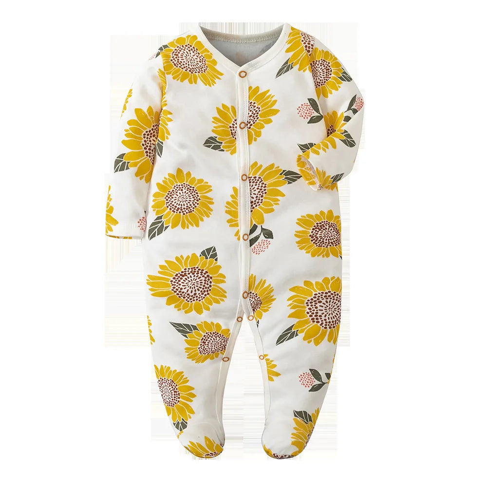 Newborn Footed Pajamas – Cotton Sleepwear for 0-12 Months