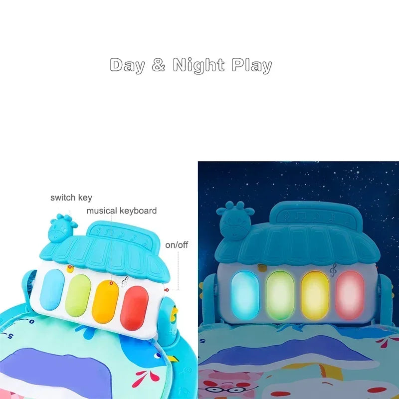 Baby Activity Gym Play Mat – Musical Piano & Crawling Blanket