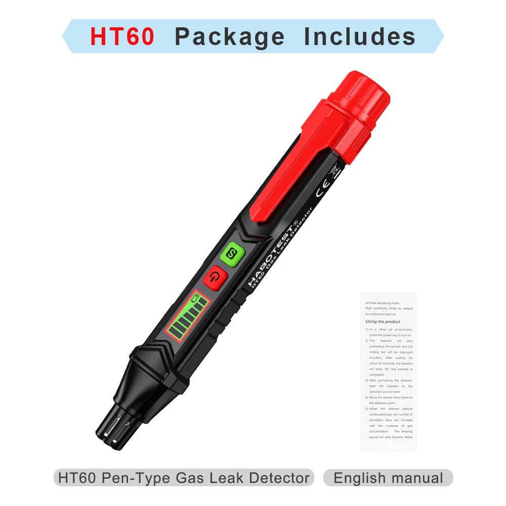 Gas Leak Detector with Sound and Screen Alarm