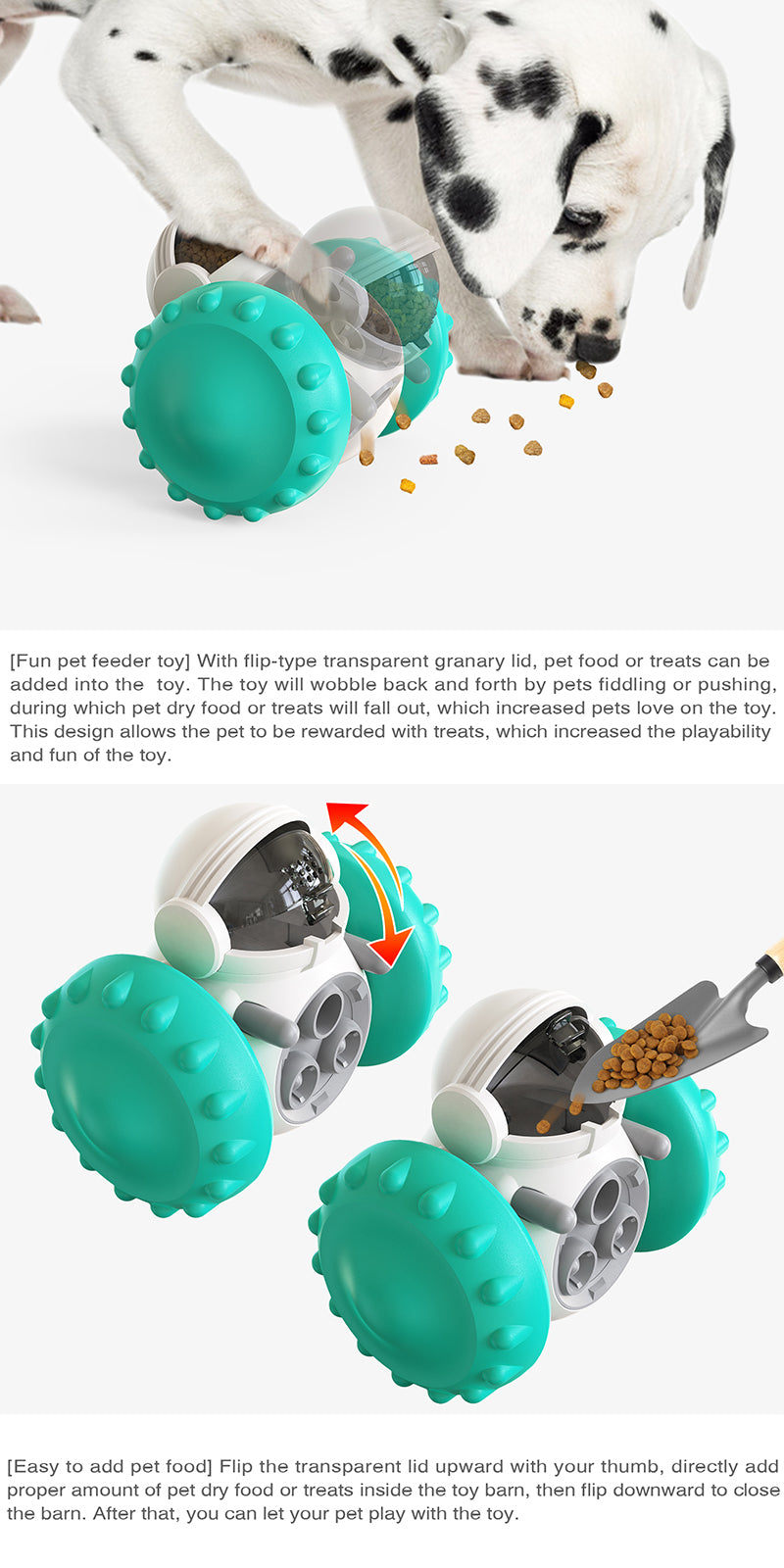 Smart slow feeder to protect the pet from overeating, for fun play, and to improve IQ