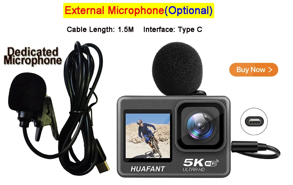 Smart Dual Screen Action Camera with Remote