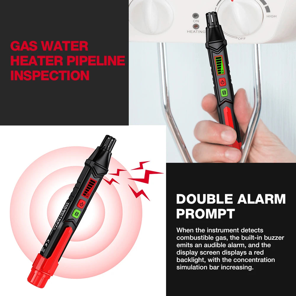 Gas Leak Detector with Sound and Screen Alarm