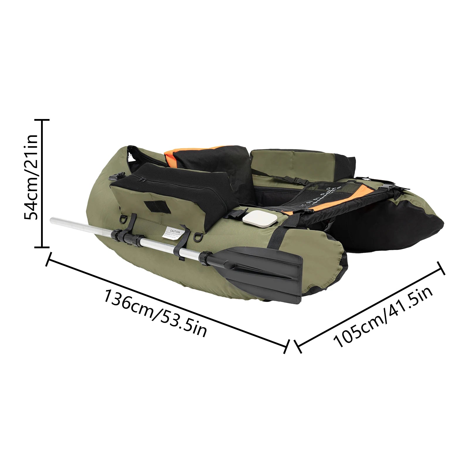 Oxford Cloth Kayak Inflatable Boat Wear-resistant 286.6 LBS Capacity