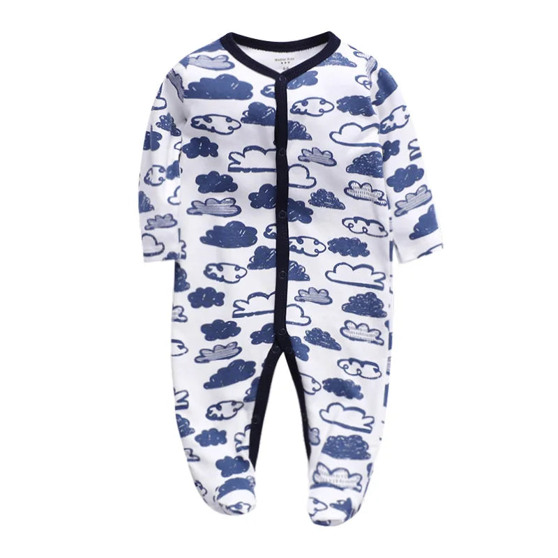 Newborn Footed Pajamas – Cotton Sleepwear for 0-12 Months