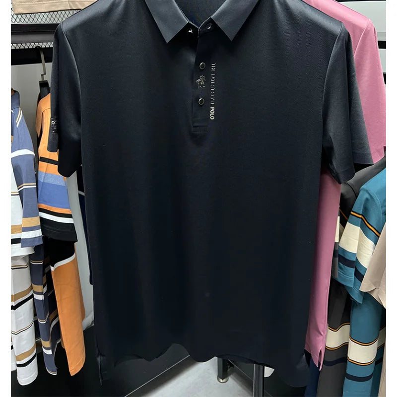 Summer Solid Color Polo Shirt