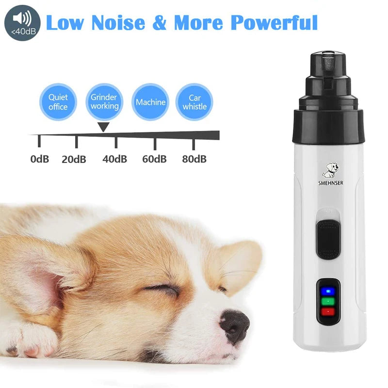 Painless Dogs and Cats Quiet Nail Clippers with USB Charging