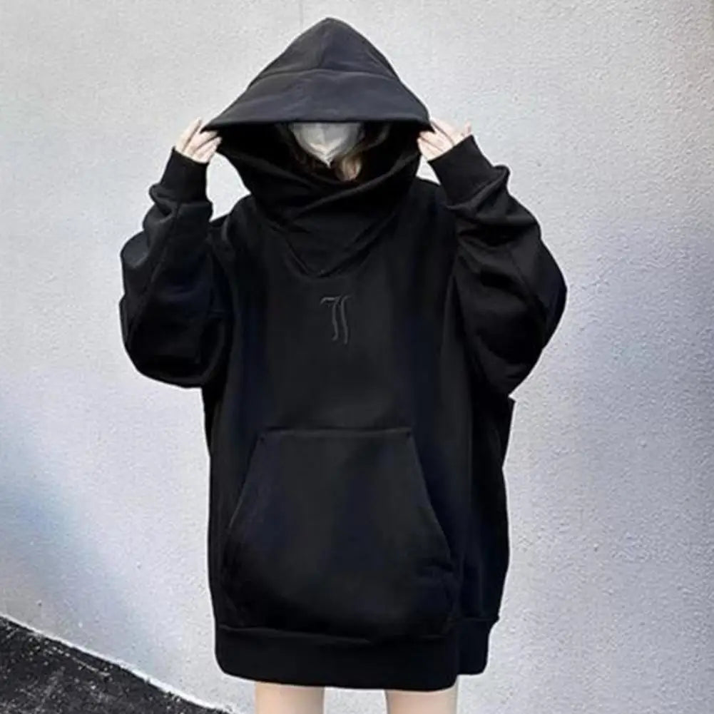 High Collar Hoodie Pullover