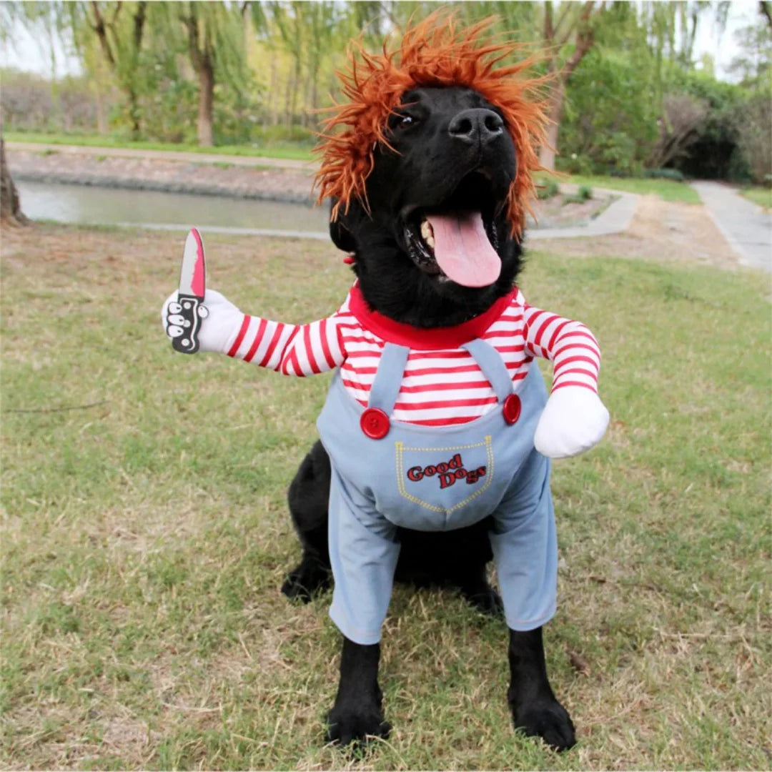 Pet Funny Costume Chucky Deadly Doll