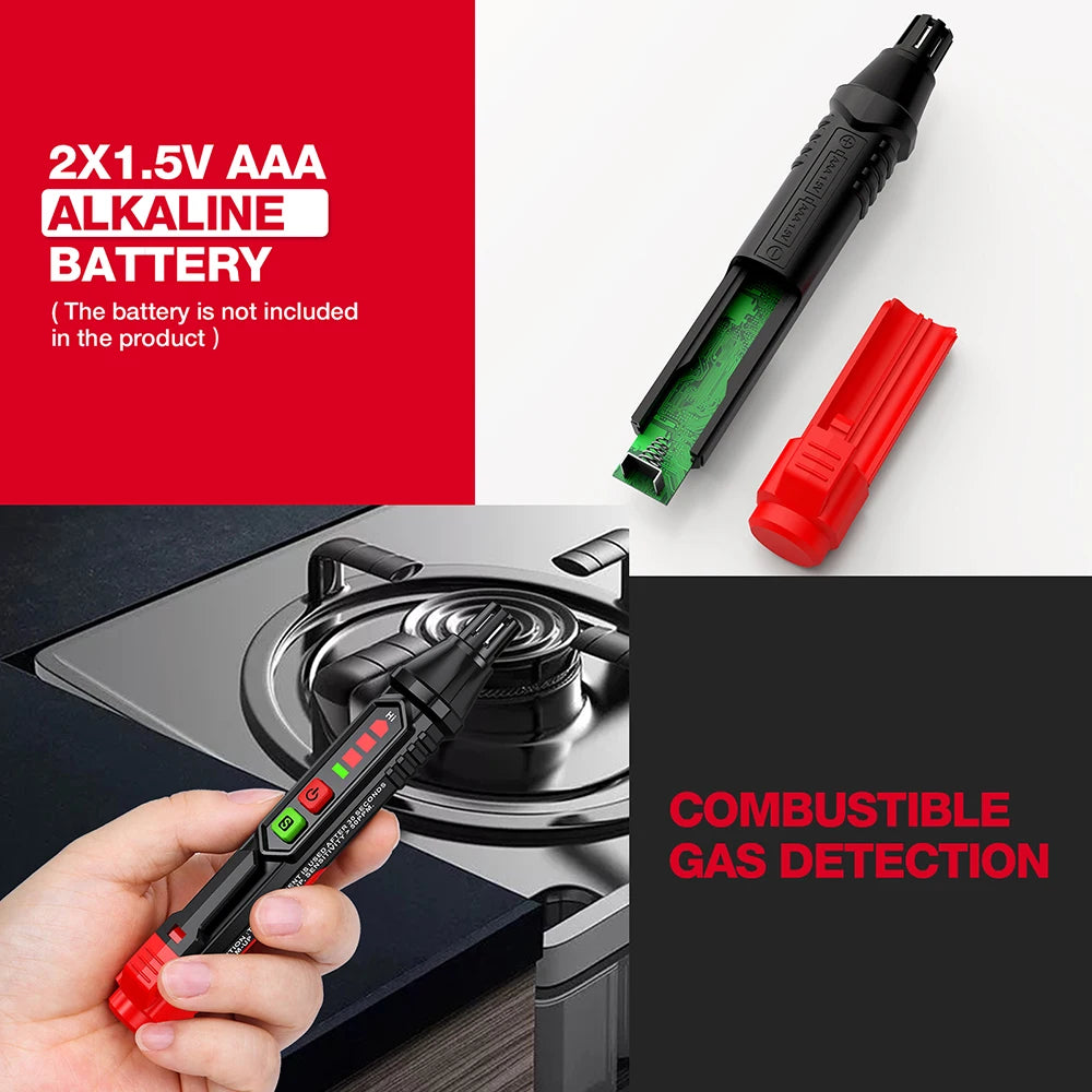 Gas Leak Detector with Sound and Screen Alarm